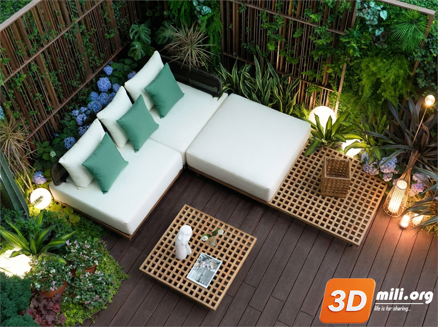 Outdoor Sofa Skp Files